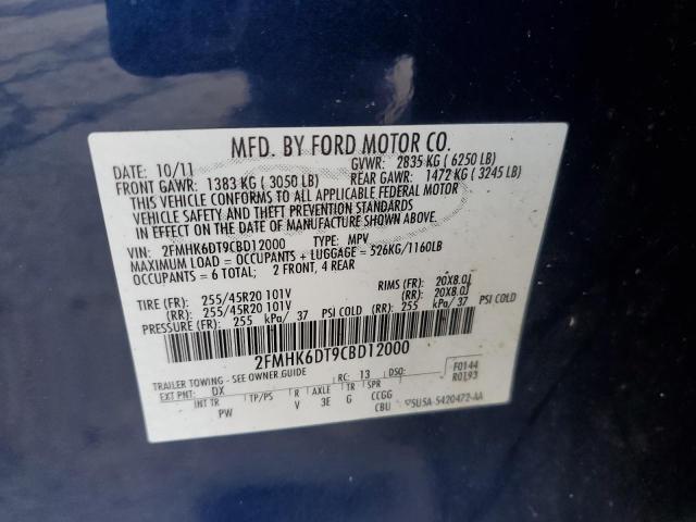 Photo 12 VIN: 2FMHK6DT9CBD12000 - FORD FLEX 