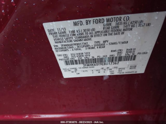 Photo 8 VIN: 2FMHK6DT9EBD17362 - FORD FLEX 