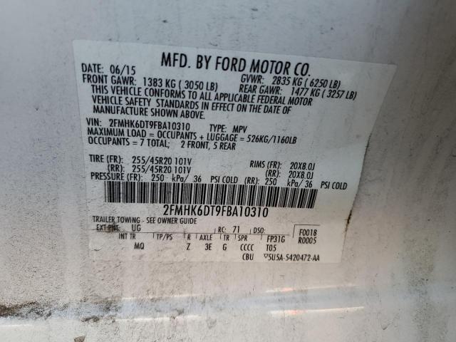 Photo 12 VIN: 2FMHK6DT9FBA10310 - FORD FLEX 