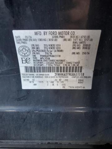 Photo 12 VIN: 2FMHK6DT9GBA11118 - FORD FLEX LIMIT 