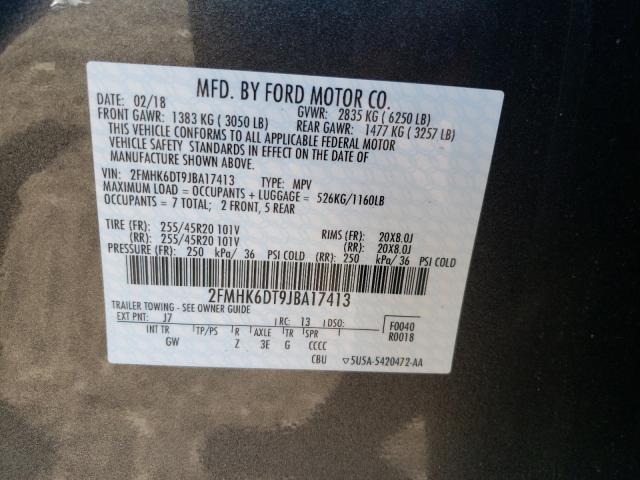 Photo 9 VIN: 2FMHK6DT9JBA17413 - FORD FLEX LIMIT 