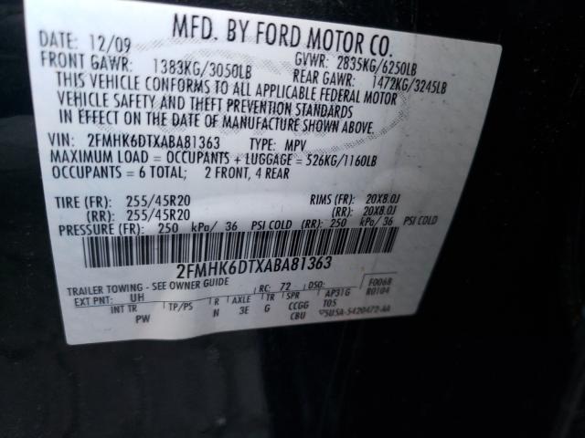 Photo 9 VIN: 2FMHK6DTXABA81363 - FORD FLEX LIMIT 