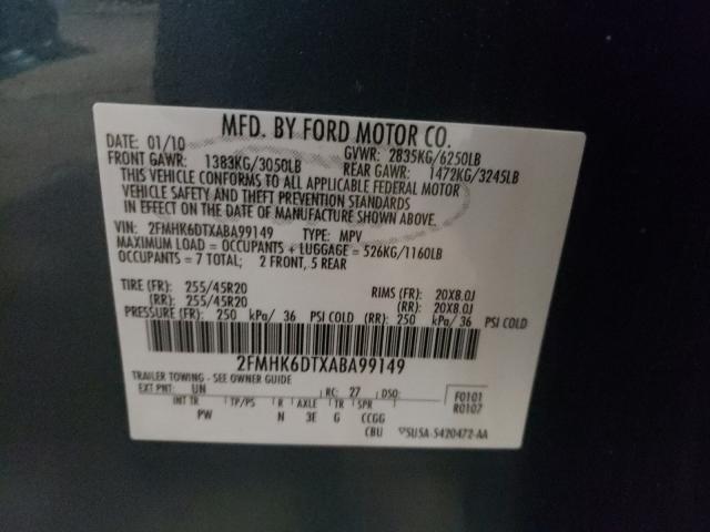 Photo 9 VIN: 2FMHK6DTXABA99149 - FORD FLEX LIMIT 