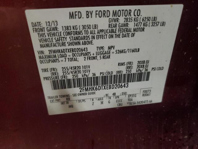 Photo 13 VIN: 2FMHK6DTXEBD20643 - FORD FLEX 