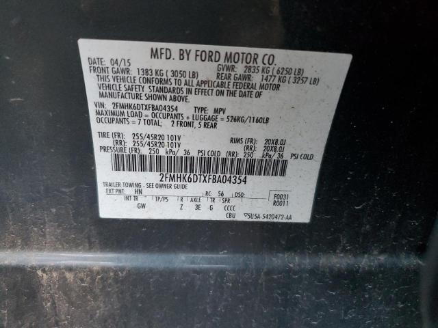 Photo 13 VIN: 2FMHK6DTXFBA04354 - FORD FLEX 