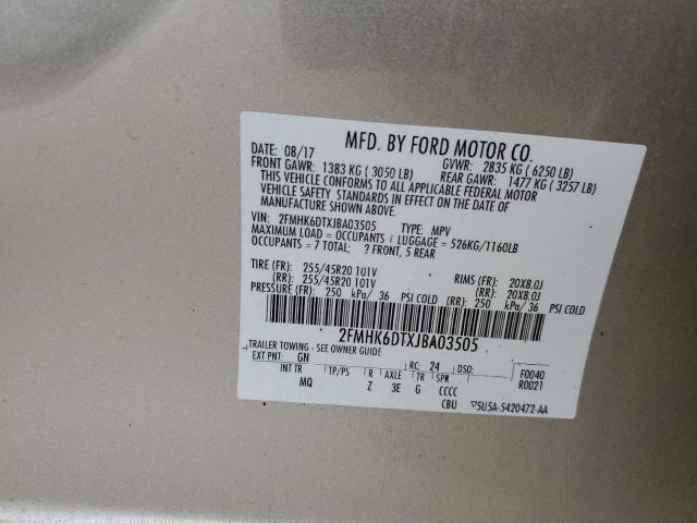 Photo 13 VIN: 2FMHK6DTXJBA03505 - FORD FLEX LIMIT 