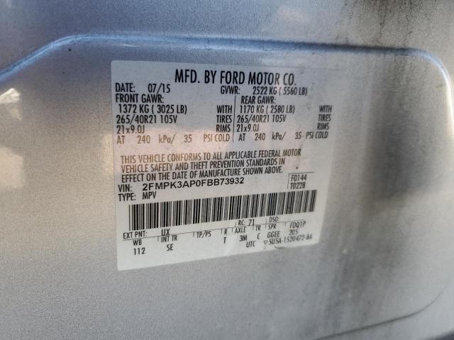 Photo 11 VIN: 2FMPK3AP0FBB73932 - FORD EDGE 