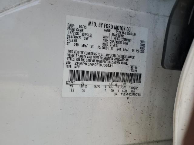 Photo 12 VIN: 2FMPK3AP0FBC06931 - FORD EDGE SPORT 