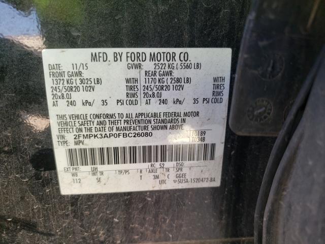 Photo 9 VIN: 2FMPK3AP0FBC26080 - FORD EDGE SPORT 