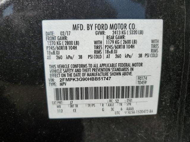 Photo 13 VIN: 2FMPK3G90HBB51747 - FORD EDGE SE 