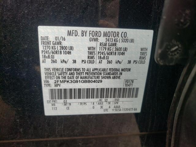 Photo 9 VIN: 2FMPK3G91GBB04029 - FORD EDGE SE 