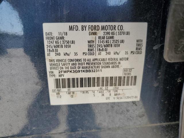 Photo 11 VIN: 2FMPK3G91KBB32311 - FORD EDGE 