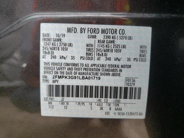 Photo 9 VIN: 2FMPK3G91LBA01719 - FORD EDGE SE 