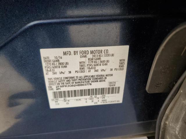 Photo 12 VIN: 2FMPK3G92HBB03778 - FORD EDGE SE 