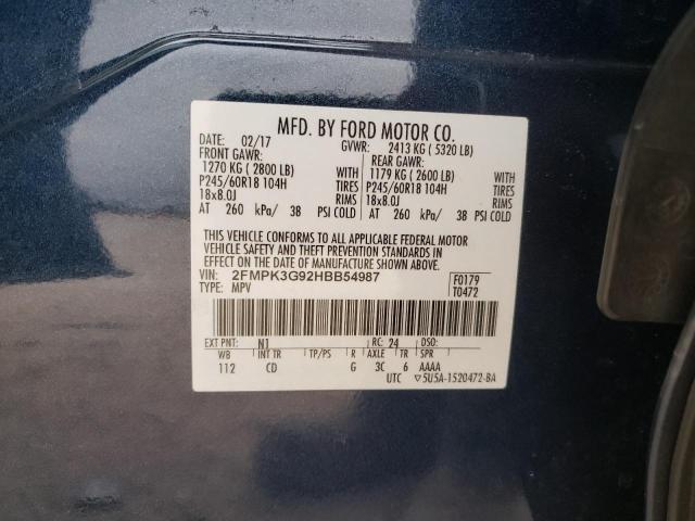 Photo 12 VIN: 2FMPK3G92HBB54987 - FORD EDGE SE 