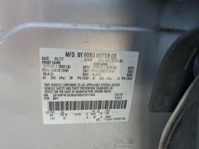 Photo 12 VIN: 2FMPK3G92HBC01192 - FORD EDGE SE 