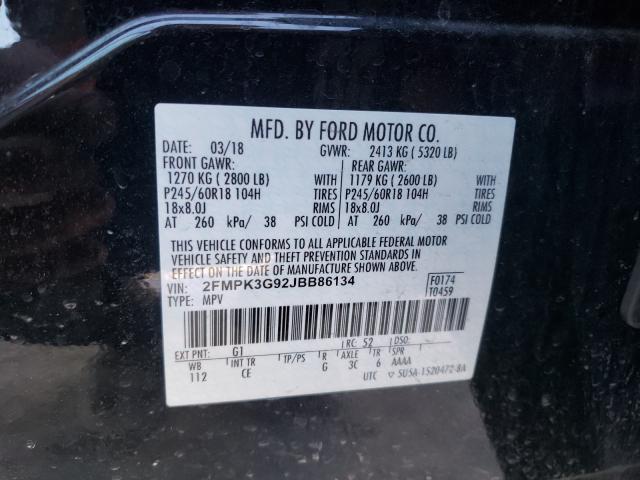 Photo 9 VIN: 2FMPK3G92JBB86134 - FORD EDGE SE 