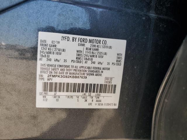 Photo 13 VIN: 2FMPK3G92KBB87639 - FORD EDGE SE 