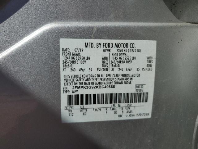 Photo 12 VIN: 2FMPK3G92KBC49668 - FORD EDGE SE 