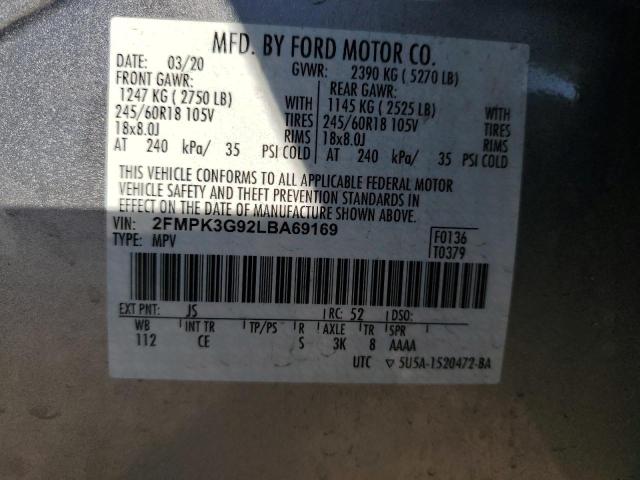 Photo 11 VIN: 2FMPK3G92LBA69169 - FORD EDGE 