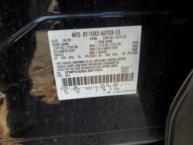 Photo 11 VIN: 2FMPK3G92LBB17933 - FORD EDGE SE 