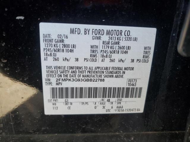 Photo 11 VIN: 2FMPK3G93GBB22788 - FORD EDGE 