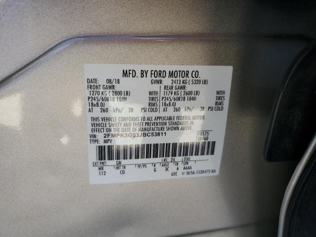 Photo 12 VIN: 2FMPK3G93JBC53811 - FORD EDGE SE 