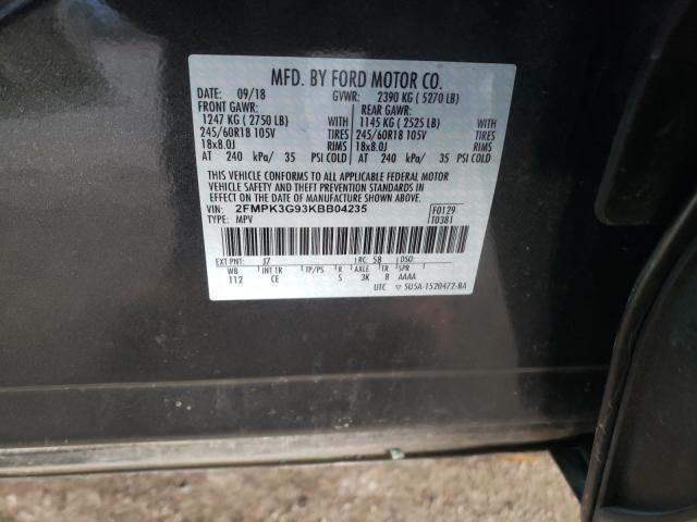 Photo 9 VIN: 2FMPK3G93KBB04235 - FORD EDGE SE 