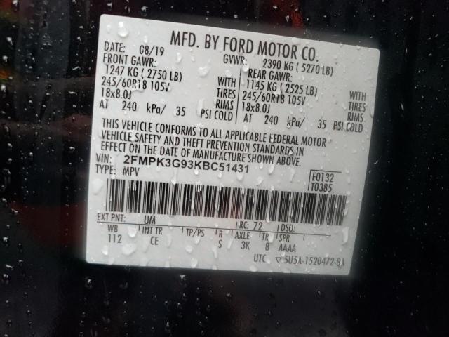 Photo 12 VIN: 2FMPK3G93KBC51431 - FORD EDGE 