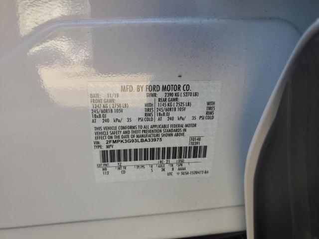 Photo 12 VIN: 2FMPK3G93LBA33975 - FORD EDGE 