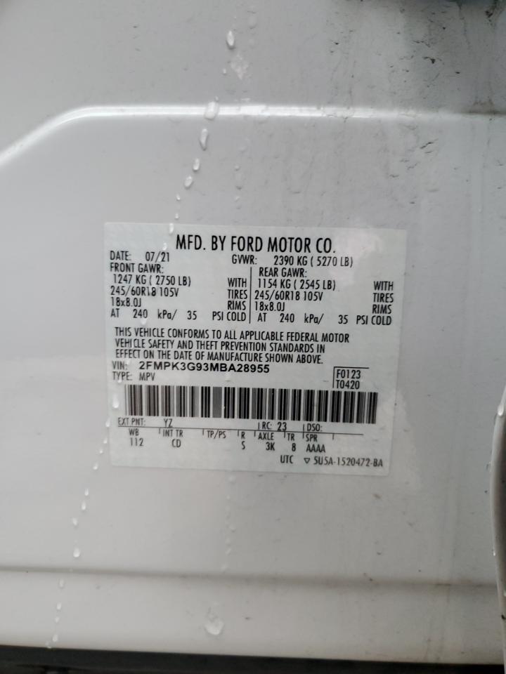 Photo 11 VIN: 2FMPK3G93MBA28955 - FORD EDGE 