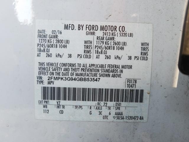 Photo 9 VIN: 2FMPK3G94GBB53547 - FORD EDGE 