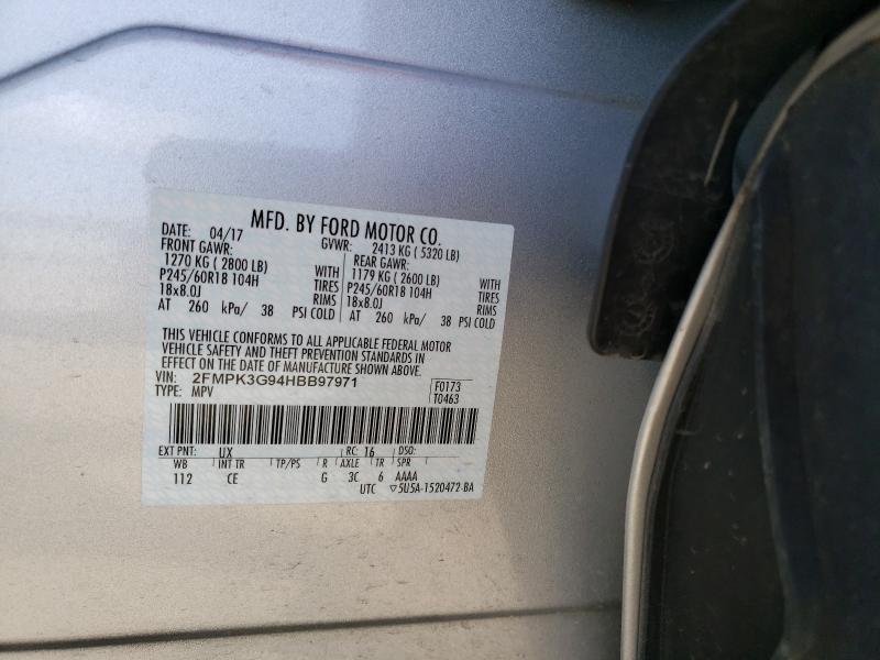 Photo 9 VIN: 2FMPK3G94HBB97971 - FORD EDGE SE 