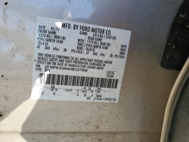 Photo 12 VIN: 2FMPK3G94HBC07608 - FORD EDGE SE 