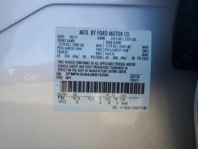 Photo 13 VIN: 2FMPK3G94JBB10396 - FORD EDGE SE 