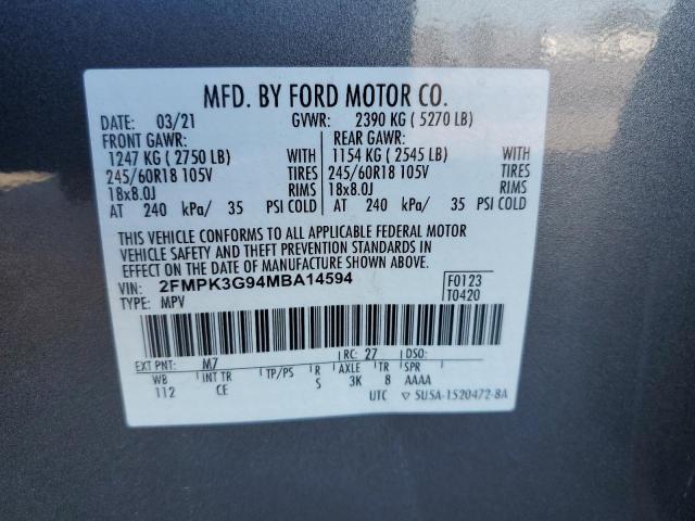 Photo 12 VIN: 2FMPK3G94MBA14594 - FORD EDGE SE 