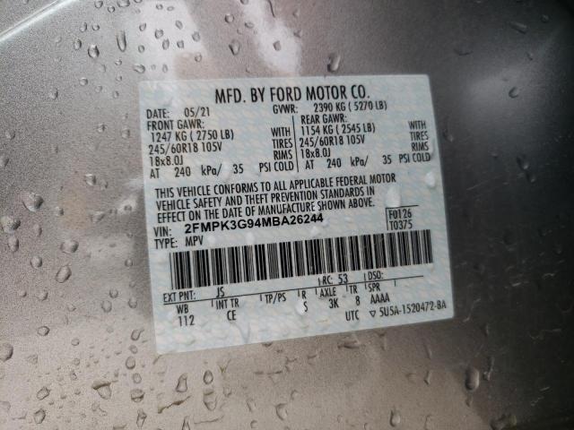 Photo 9 VIN: 2FMPK3G94MBA26244 - FORD EDGE SE 