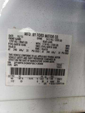 Photo 12 VIN: 2FMPK3G95FBC13088 - FORD EDGE 