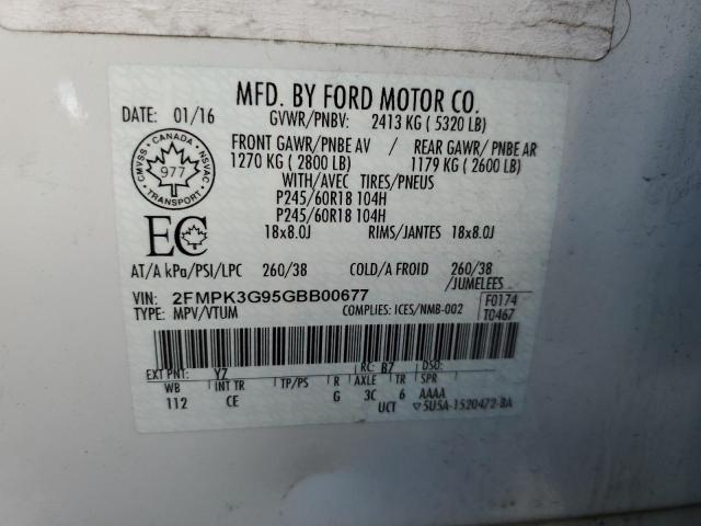 Photo 12 VIN: 2FMPK3G95GBB00677 - FORD EDGE SE 