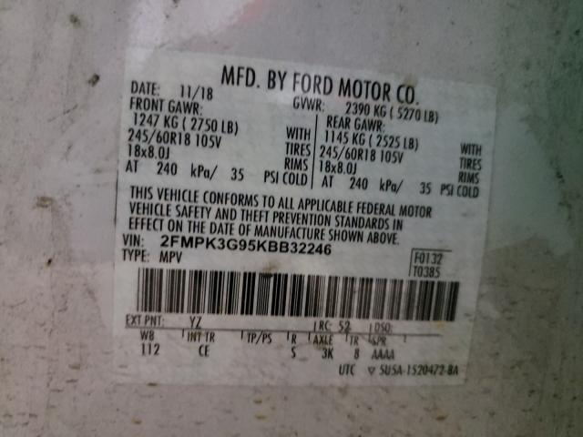 Photo 9 VIN: 2FMPK3G95KBB32246 - FORD EDGE SE 