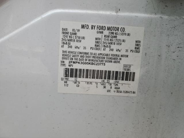 Photo 12 VIN: 2FMPK3G95KBC23775 - FORD EDGE 