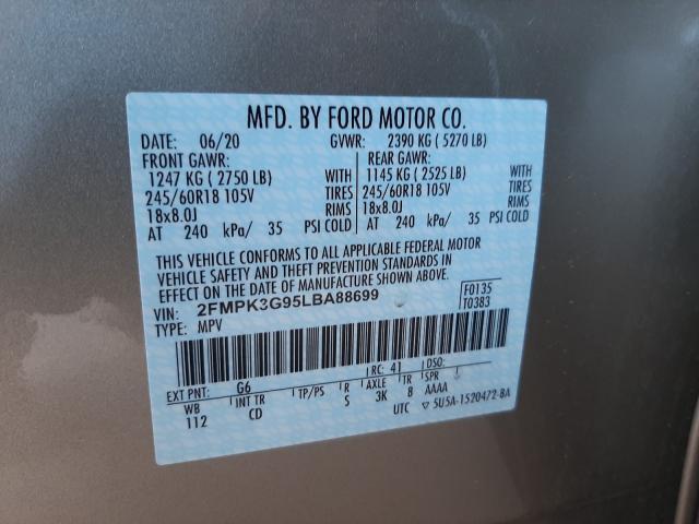 Photo 9 VIN: 2FMPK3G95LBA88699 - FORD EDGE SE 