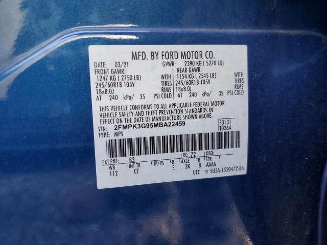 Photo 12 VIN: 2FMPK3G95MBA22459 - FORD EDGE SE 