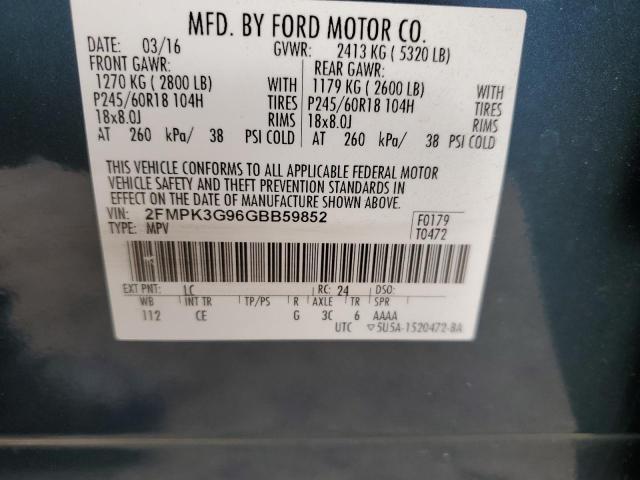 Photo 12 VIN: 2FMPK3G96GBB59852 - FORD EDGE 