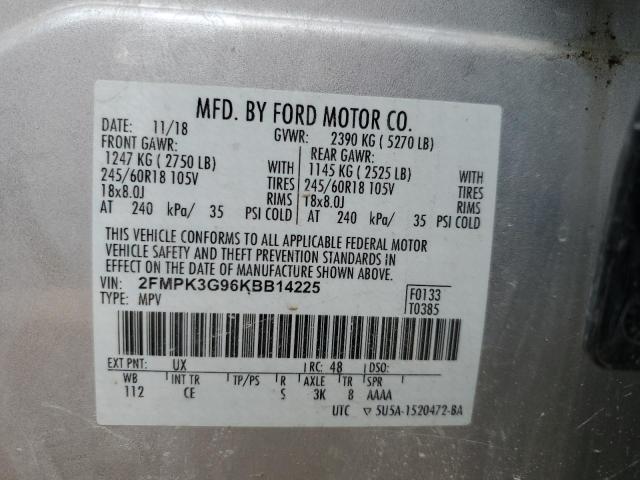 Photo 13 VIN: 2FMPK3G96KBB14225 - FORD EDGE SE 