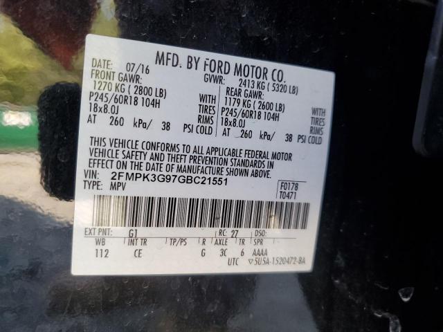 Photo 12 VIN: 2FMPK3G97GBC21551 - FORD EDGE SE 