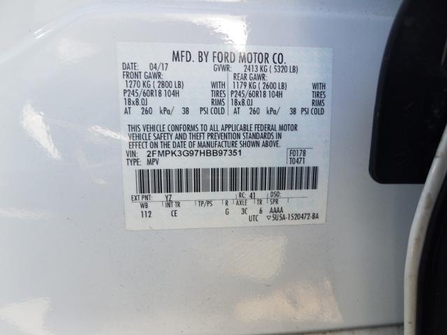 Photo 9 VIN: 2FMPK3G97HBB97351 - FORD EDGE 