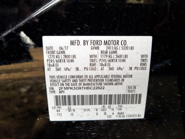 Photo 9 VIN: 2FMPK3G97HBC22622 - FORD EDGE SE 