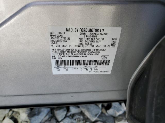 Photo 12 VIN: 2FMPK3G97KBC49407 - FORD EDGE SE 