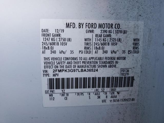 Photo 11 VIN: 2FMPK3G97LBA36524 - FORD EDGE 